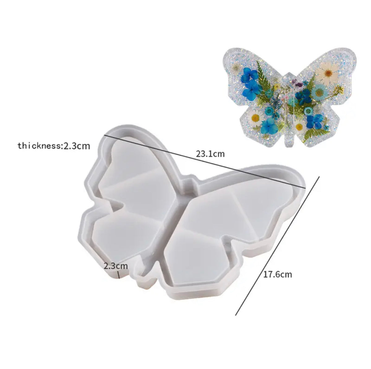 Butterfly Dish Resin Mold – Phoenix